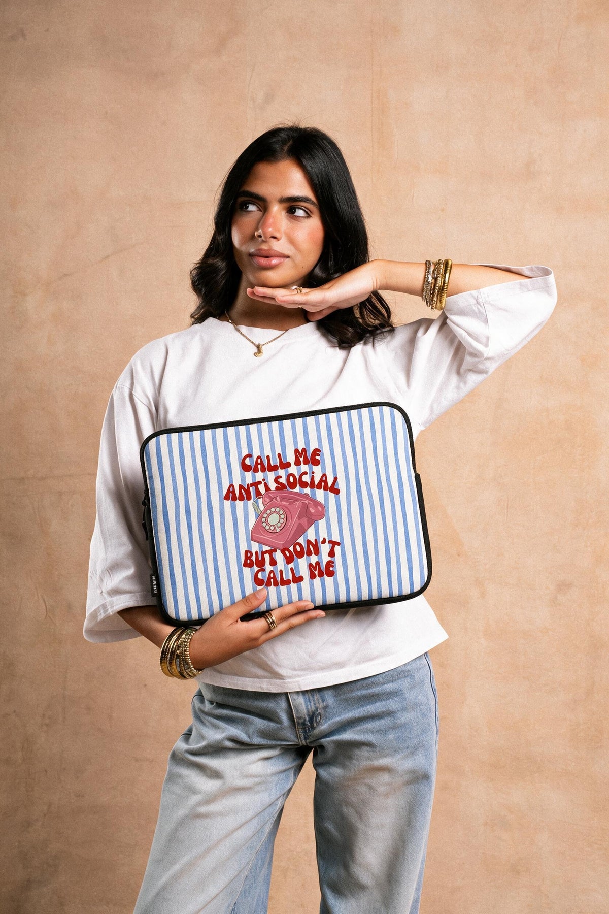 CALL ME ANTISOCIAL IPAD SLEEVE