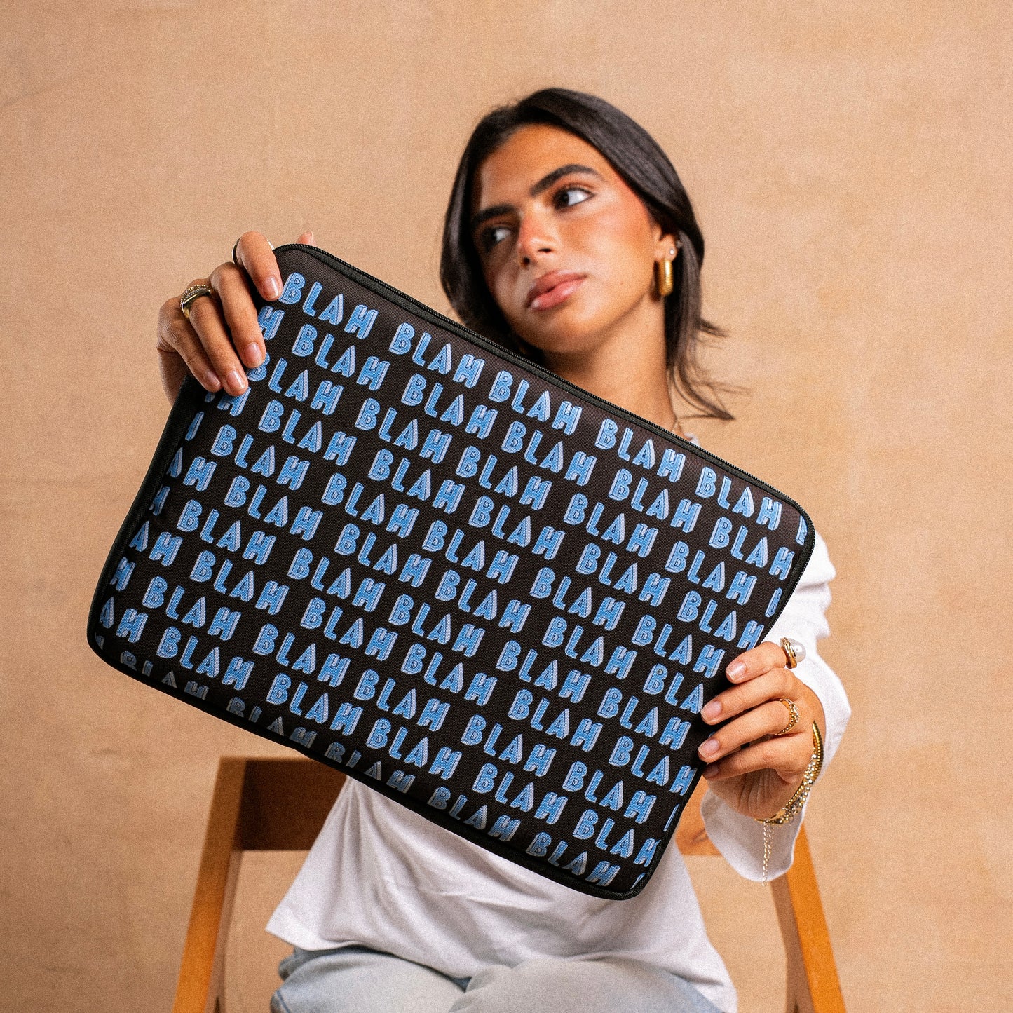 BLAH BLAH BLACK ‘N’ BLUE IPAD SLEEVE