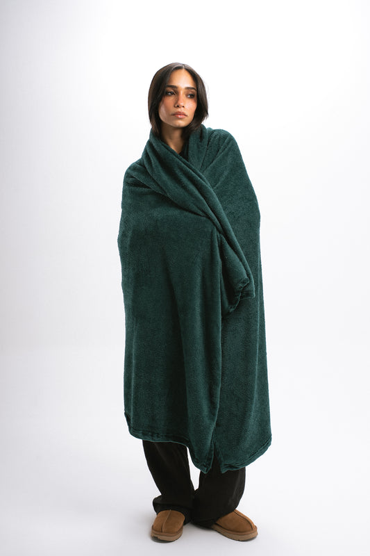 DARK GREEN BLANKET