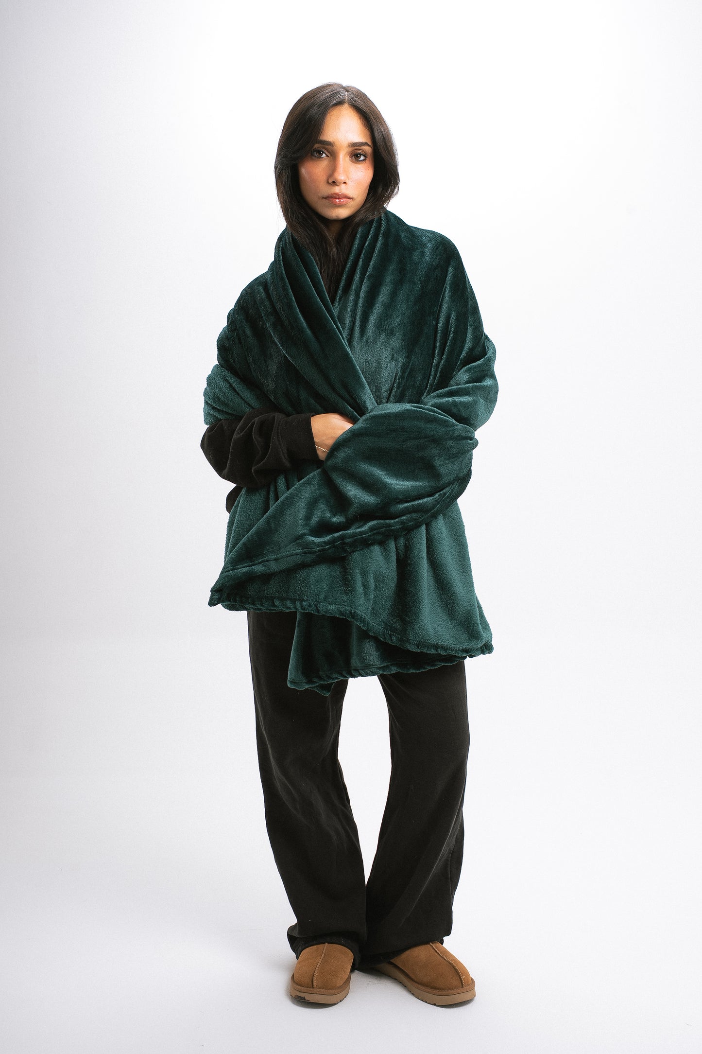 DARK GREEN BLANKET
