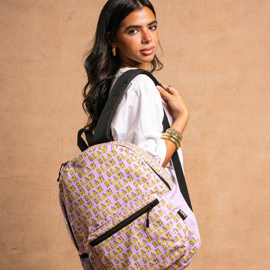 BLAH BLAH PINK ‘N’ YELLOW BACKPACK