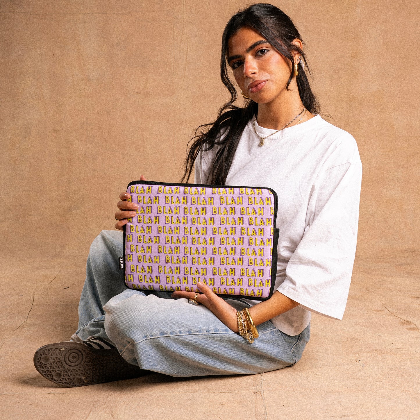 BLAH BLAH PINK ‘N’ YELLOW IPAD SLEEVE